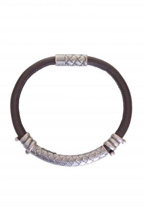 Silver detail leather bracelet, zdjęcie 1 Silver detail leather bracelet od Bottega Veneta